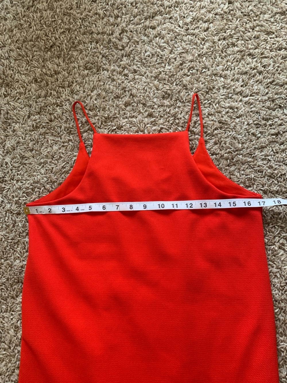 Zara Women’s Red Ruffle Hem Square Neck Drop Skirt Sleeveless Mini Dress Medium - Picture 5 of 10